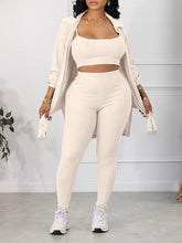 Dreiteiliges Set mit Rippenmuster